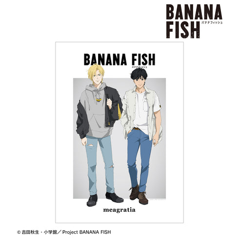 『BANANA FISH』meagratiaコラボ 描き下ろしイラスト アッシュ‧リンクス&奥村英⼆ 私服ver. A3マット加⼯ポスター